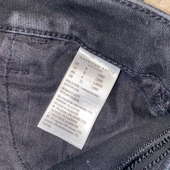 (🦅) A.E.O. : Black, Ne(x)t Level Stretch, Hi-Rise Jeggings. (8 LONG) - Picture 6 of 9